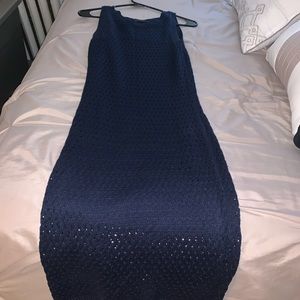 Sweater detail midi dress